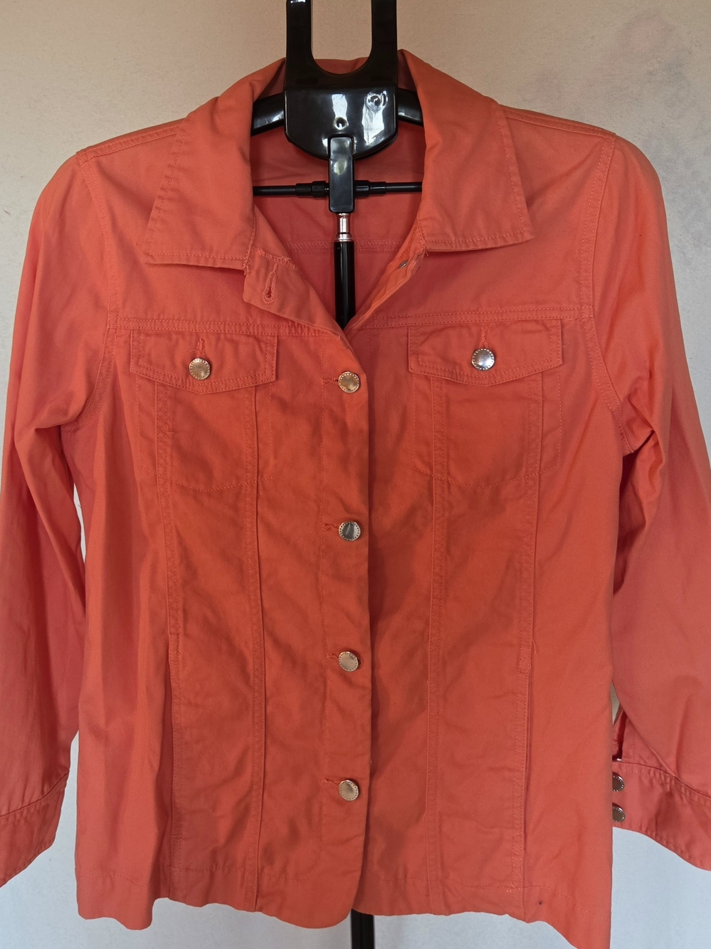 Vintage American Sweetheart Coral Shacket Jacket Medium Cotton USA Made